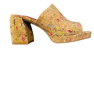 Donald Pliner Turn Cork Mules, New w/Box, Size 7.